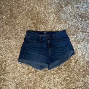 Darkwash jean shorts